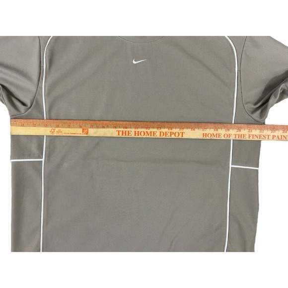 VTG Nike Dri-Fit Men Beige Short Sleeve Crewneck Pullover T-Shirt Sz M - Picture 3 of 6